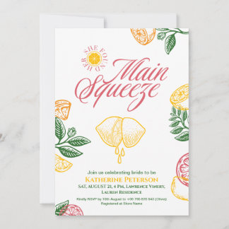 Bright Main Squeeze Citrus Bridal Shower Einladung