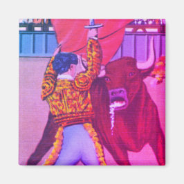 Bright Matador Entertains Crowd mit Bull Magnet