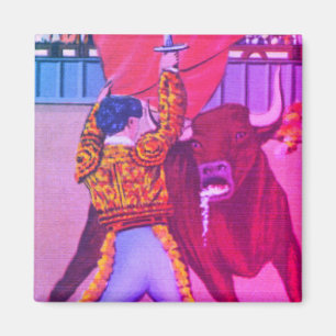 Bright Matador Entertains Crowd mit Bull Magnet