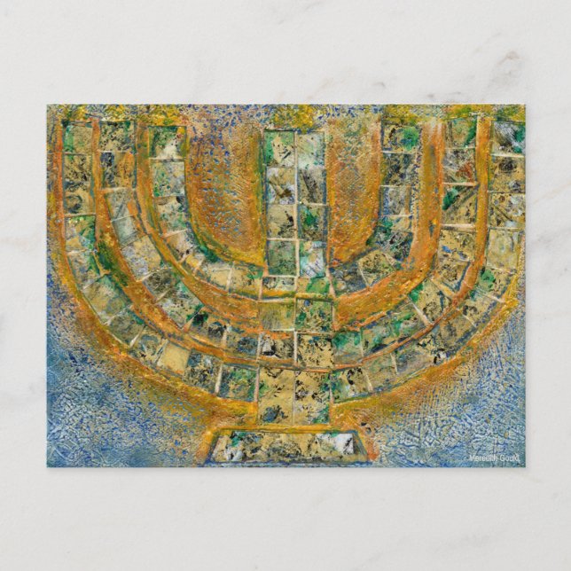 Bright Menorah Postkarte (Vorderseite)