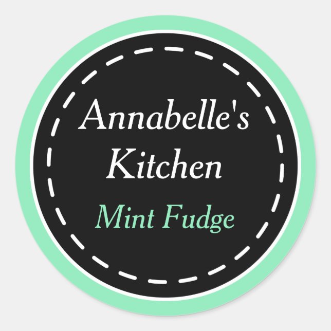Bright Mint Kitchen Stickers (Vorderseite)