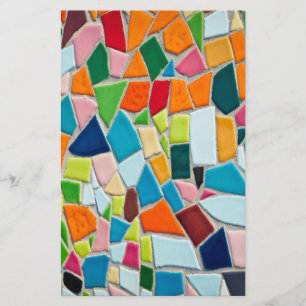Bright Mosaic Tiles Briefpapier