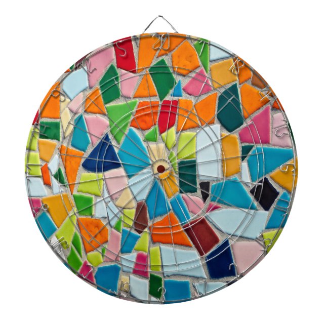 Bright Mosaic Tiles Dartscheibe (vorne)