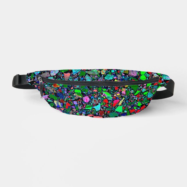Bright Multicolor Rocks Stones Bauchtasche (Vorderseite)