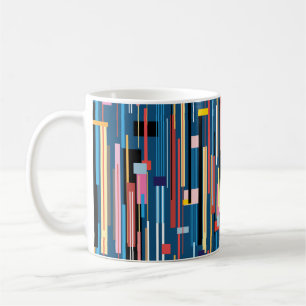 bright multicolored abstract pattern of stripes kaffeetasse