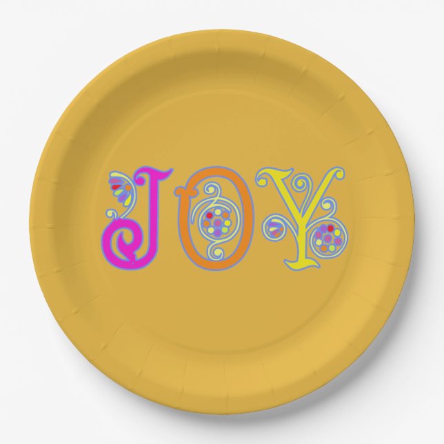 Bright Mustard Joy Plate Pappteller (Vorderseite)