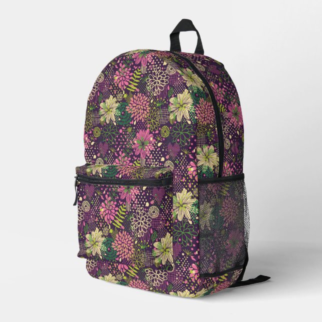 Bright Muster Bedruckter Rucksack (Rückseitige Ecke Rechts)