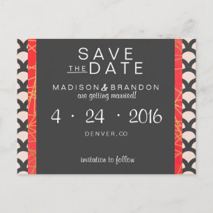 Bright N Beautiful Save the Date Ankündigungspostkarte