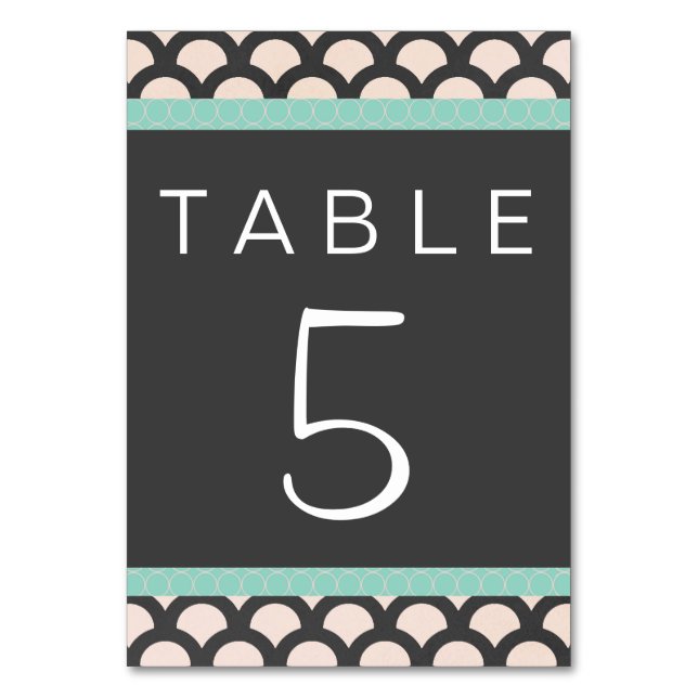 Bright N Beautiful Table Card Tischnummer (Vorderseite)
