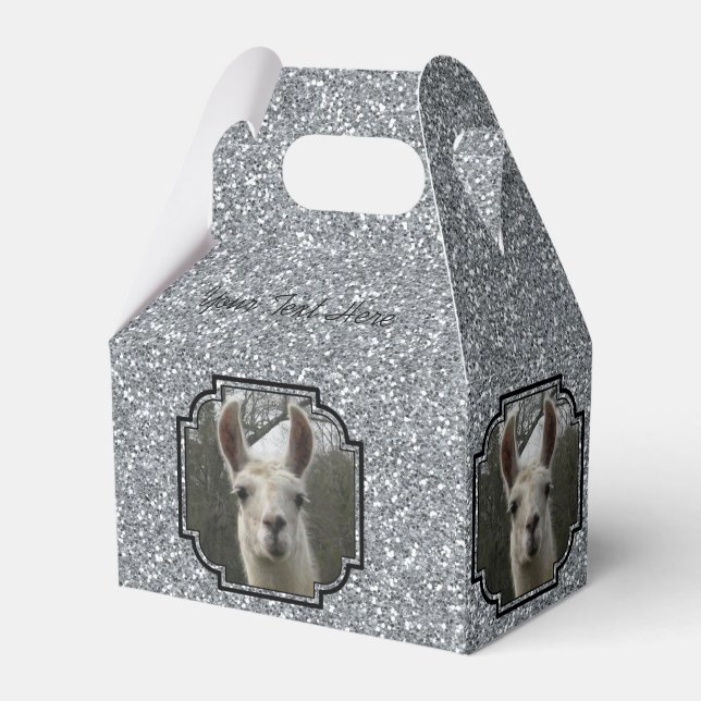 Bright N Sparkling Llama in Silver Geschenkschachtel (Vorderseite)