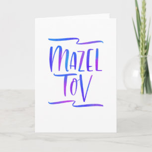 Bright Ombre Mazel Tov Grußkarte Karte