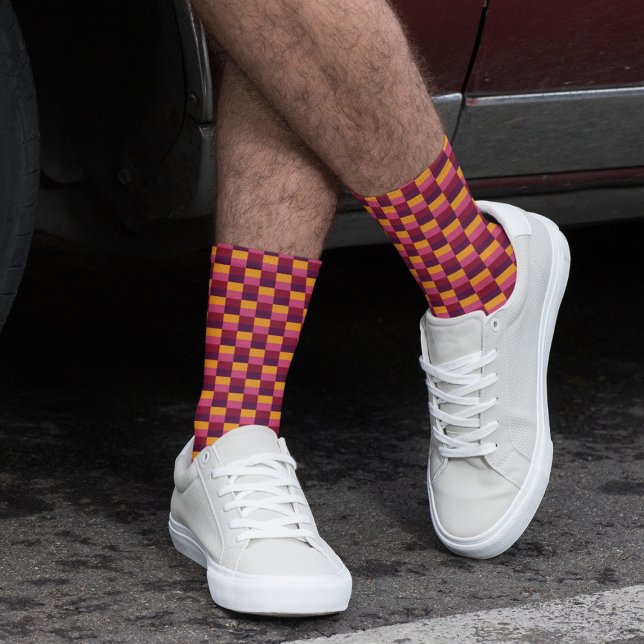 Bright Orange and Purple Combination Socken (Von Creator hochgeladen)