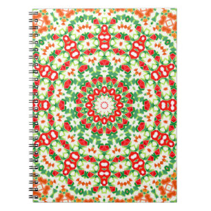 Bright Orange Green modische Bandana Shawl Notizblock