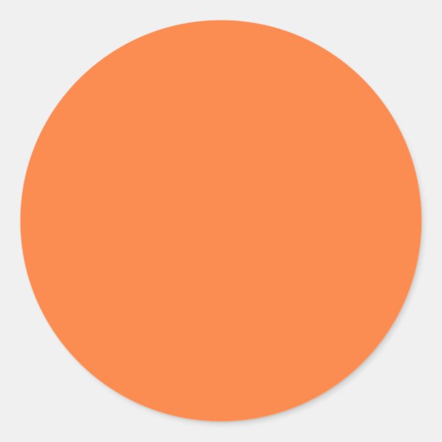Bright Orange Halloween Runder Aufkleber (Vorderseite)