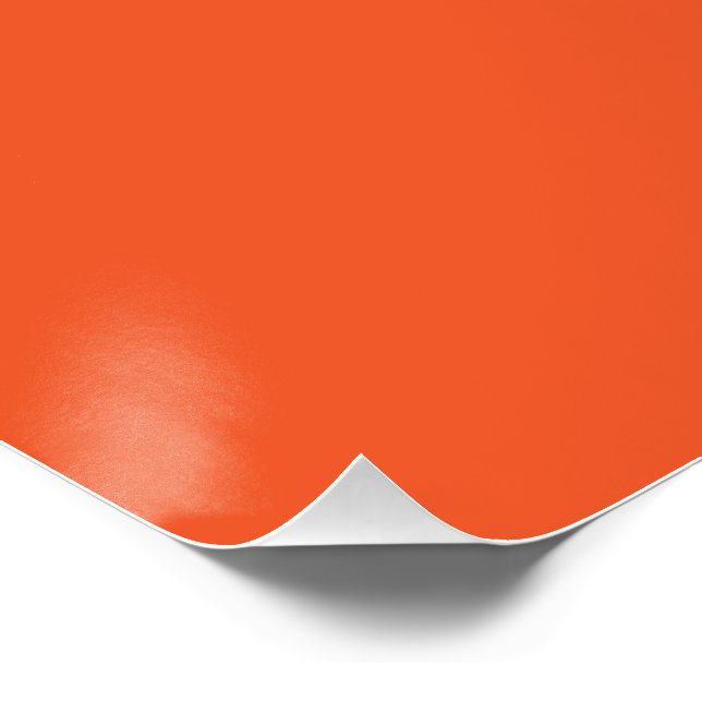 Bright Orange Minimalist Solid Background Poster (Ecke)