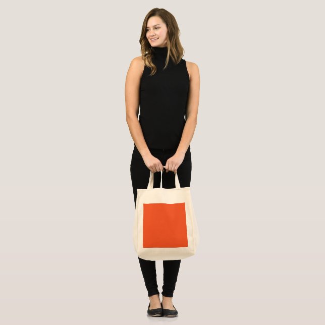 Bright Orange Minimalist Solid Background Tragetasche (Vorderseite (Model))
