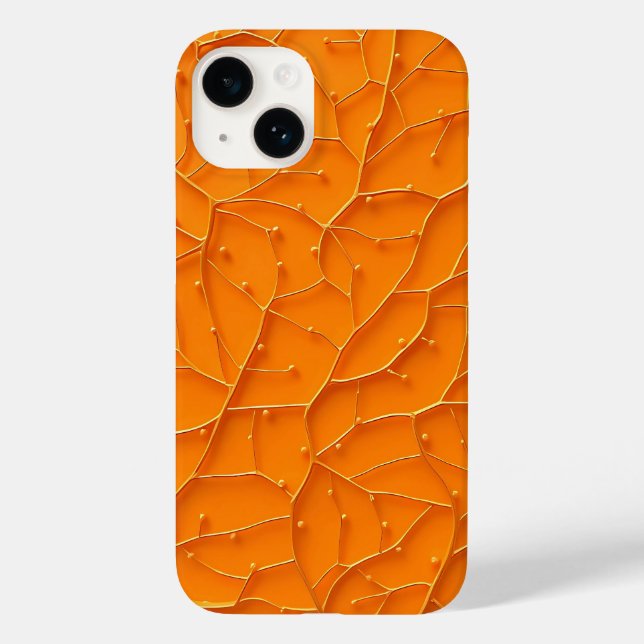Bright Orange Pattern Bold iPhone Case (Rückseite)