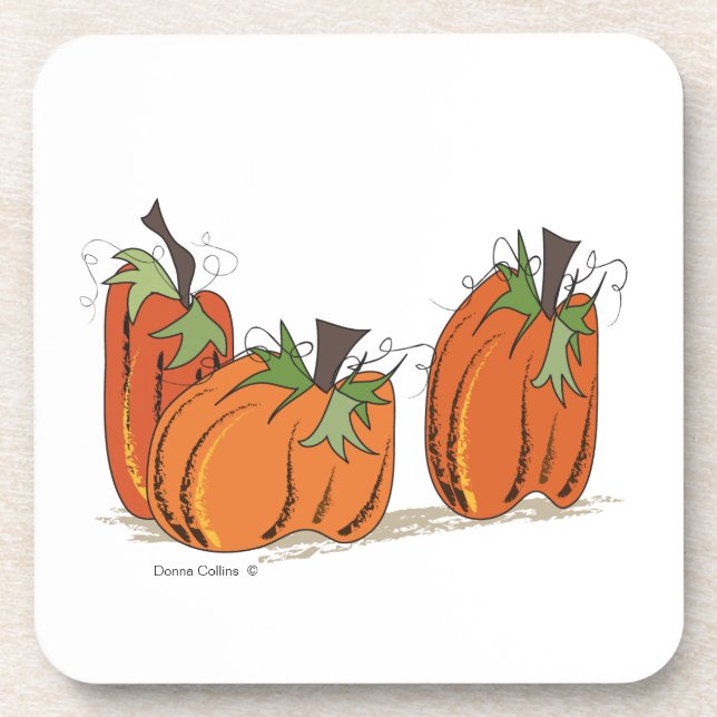 Bright Orange Pumpkins Untersetzer (Vorderseite)