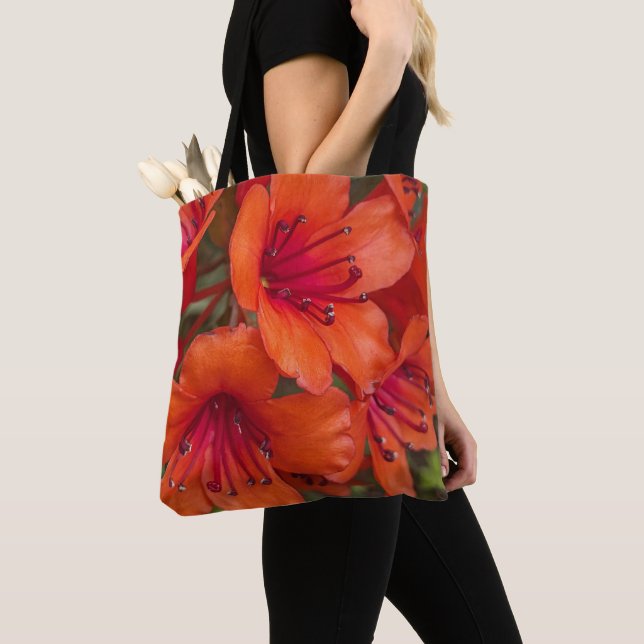 Bright Orange Rhododendron Blooms Floral Tasche (Von Nahem)