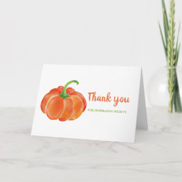 Bright Orange Watercolor Pumpkin | Danke