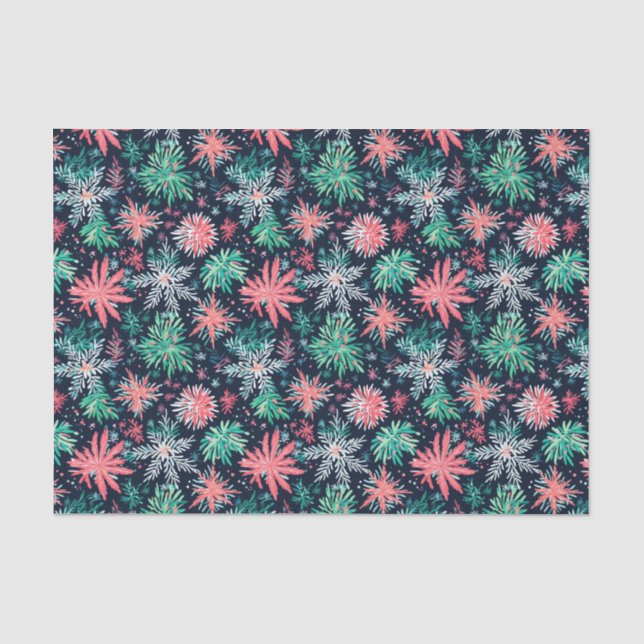 Bright Palm Beach Weihnachtsfarbe Seidenpapier (Vorderseite)