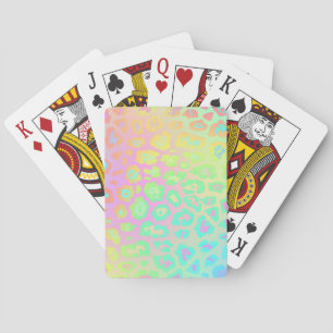 Bright Pastel Leopard Spielkarten