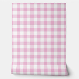 Bright Pastel Pink Check Green Buffalo Plaid Tapete