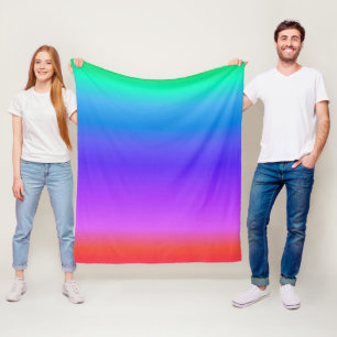 Bright Pastel Rainbow Fleecedecke
