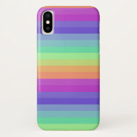 Bright Pastel Rainbow Stripe iPhone / coque ipad