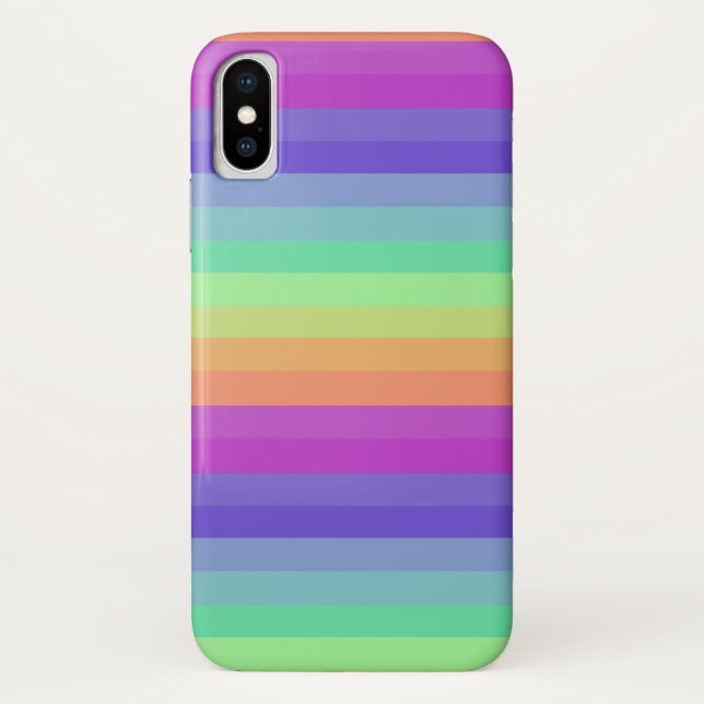 Bright Pastel Rainbow Stripe iPhone / coque ipad (Dos)