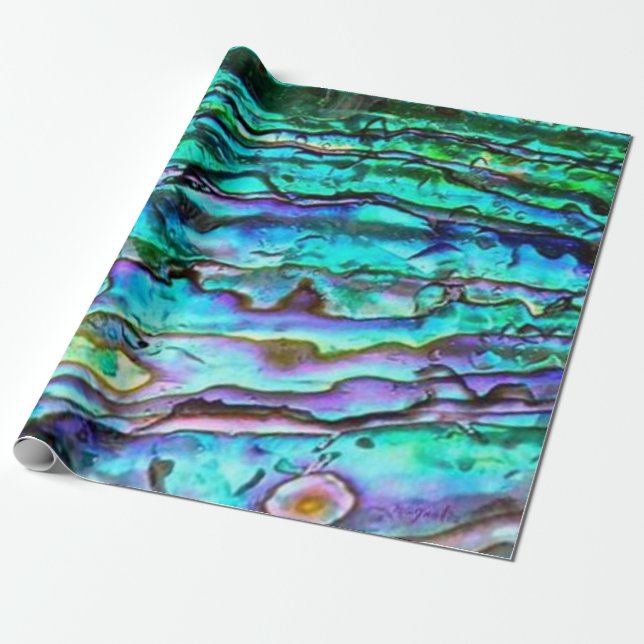 Bright Paua Muschel Abalone Wrapping Paper Geschenkpapier (Ungerollt)