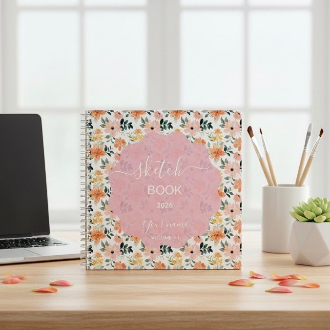 Bright Peach Blossoms Notizbuch (Von Creator hochgeladen)