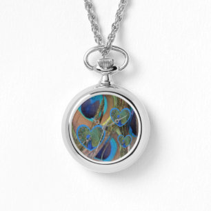 Bright Peacock Feathers Watch Armbanduhr