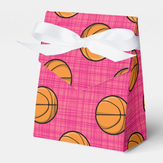 Bright Pink Basketball-Muster Geschenkschachtel (Vorderseite)