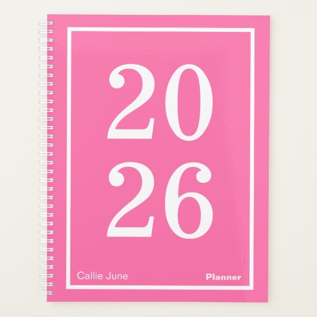 Bright Pink Big Year Large Planer (Vorderseite)