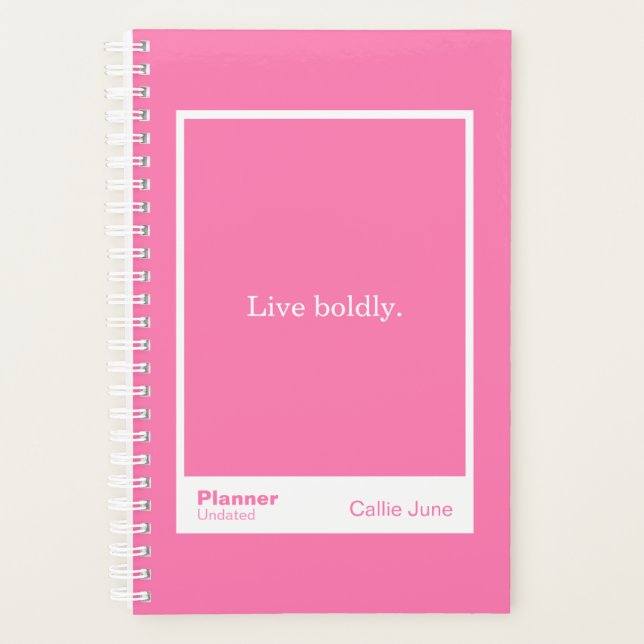 Bright Pink Block Quote Planer (Vorderseite)