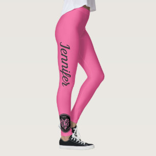 BRIGHT Pink Breast Cancer Support Leggings NOM