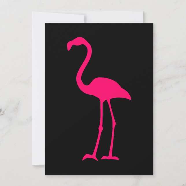 Bright Pink Flamingo Einladung (Vorderseite)