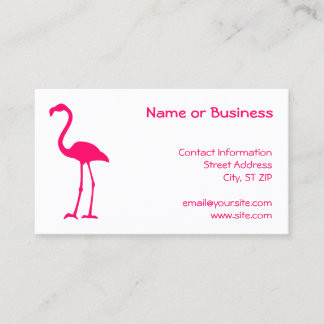 Bright Pink Flamingo Visitenkarte