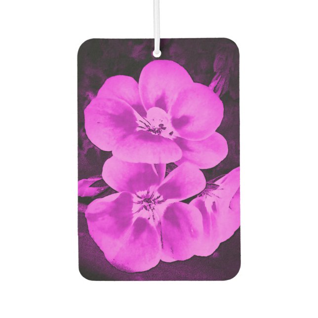 Bright Pink Tropical Flowers Autolufterfrischer (Vorderseite)