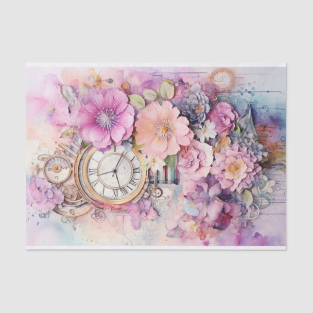 Bright Pinks Mixed Media Seidenpapier (Vorderseite)