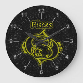 Bright Pisces Große Wanduhr