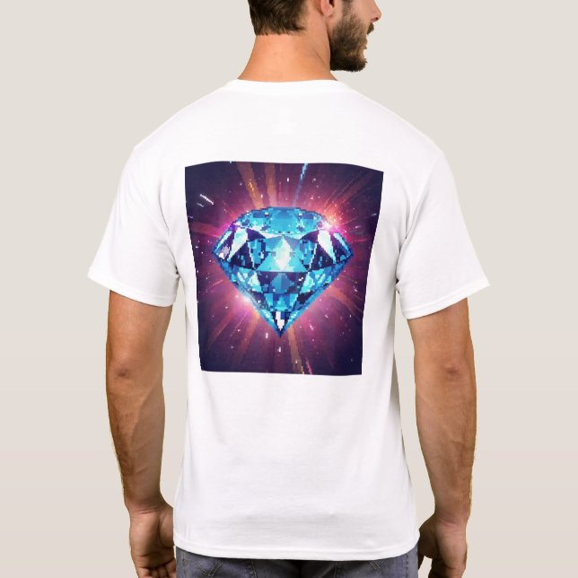 Bright Pixelated Diamond  T-Shirt (Rückseite)