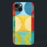 Bright Pop Art with Circles and Squares Case-Mate iPhone Hülle<br><div class="desc">Fluorescent is not just for lights anymore as proven by this wonderfully bright pop art piece. This print is a mash of square grids with colored circles inside. If you love abstract art you'll love this print!</div>