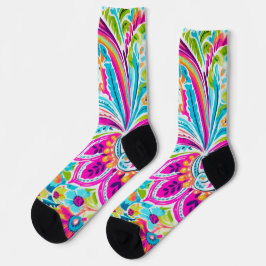 Bright Preppy Paisley Socken