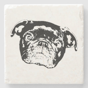 Bright Pug Gathering Untersetzer