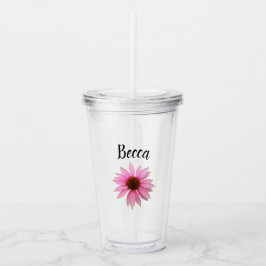 Bright Purple Coneflower Personalized Acryltrinkbecher