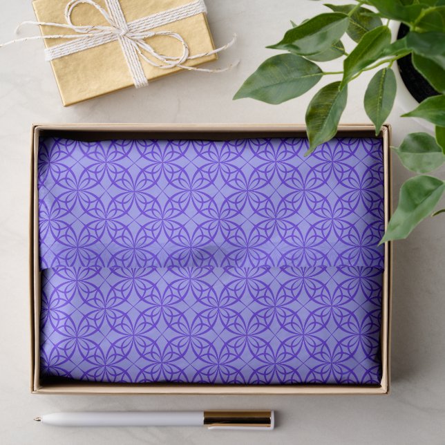 Bright Purple Filigree Pattern Seidenpapier (Geschenk)