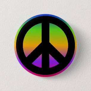 Bright Rainbow Button