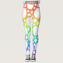 Bright Rainbow Polka Dot Leggings